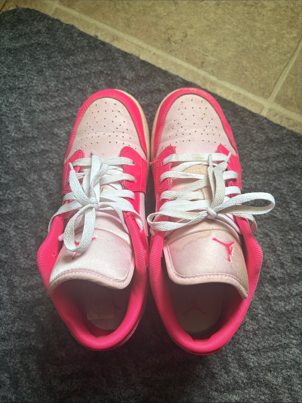 Hot Pink Air Jordan Low Top Sneakers